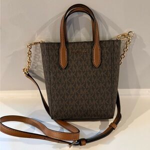 Michael Kors Brown extra small Bag with Gold Chain